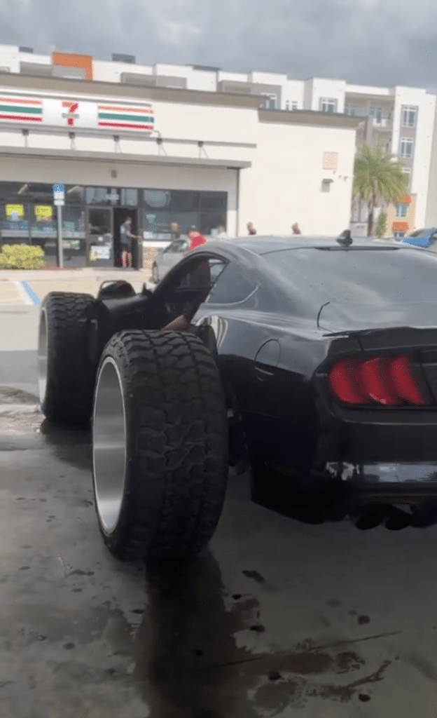 Mustang with wildly modded wheels splits opinion on social media
