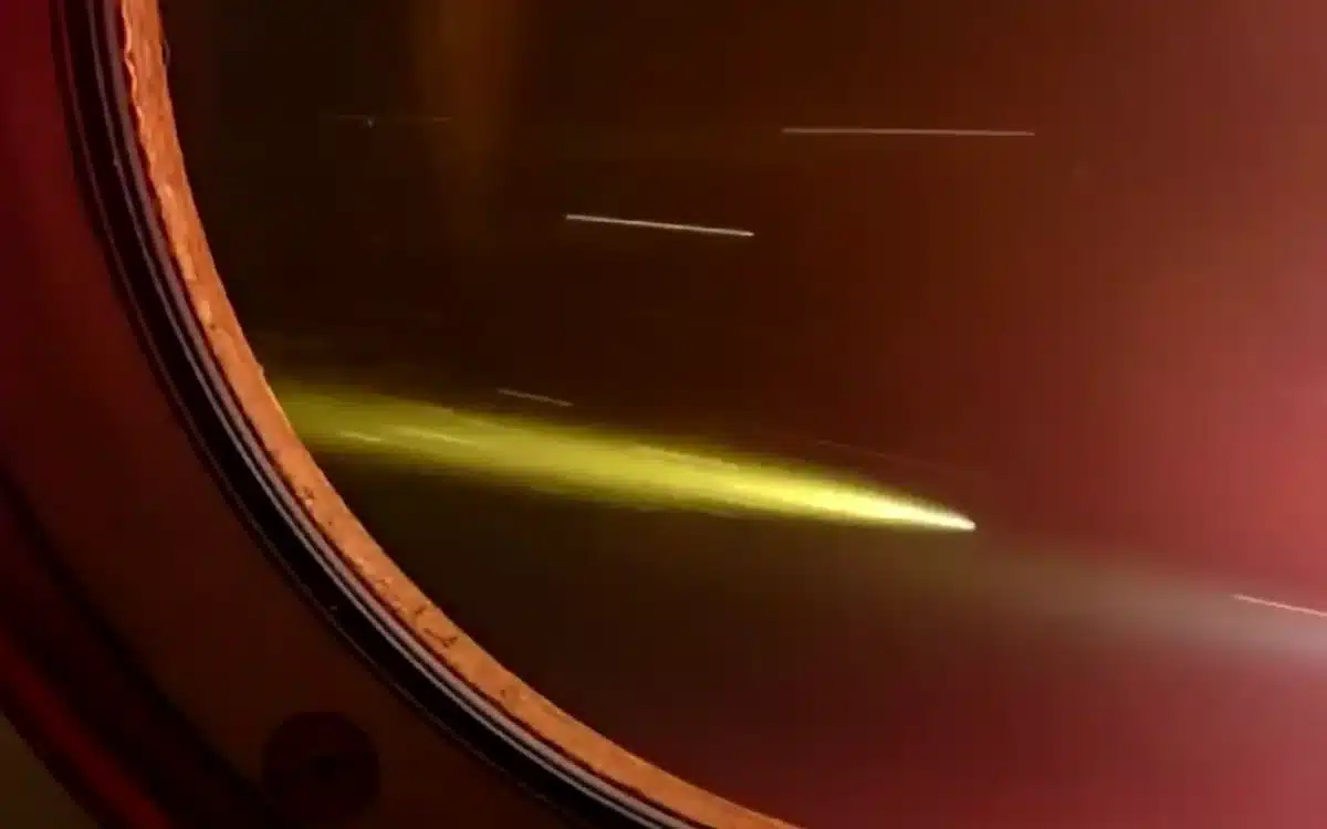 This is what astronauts see as they re-enter the Earth’s atmosphere