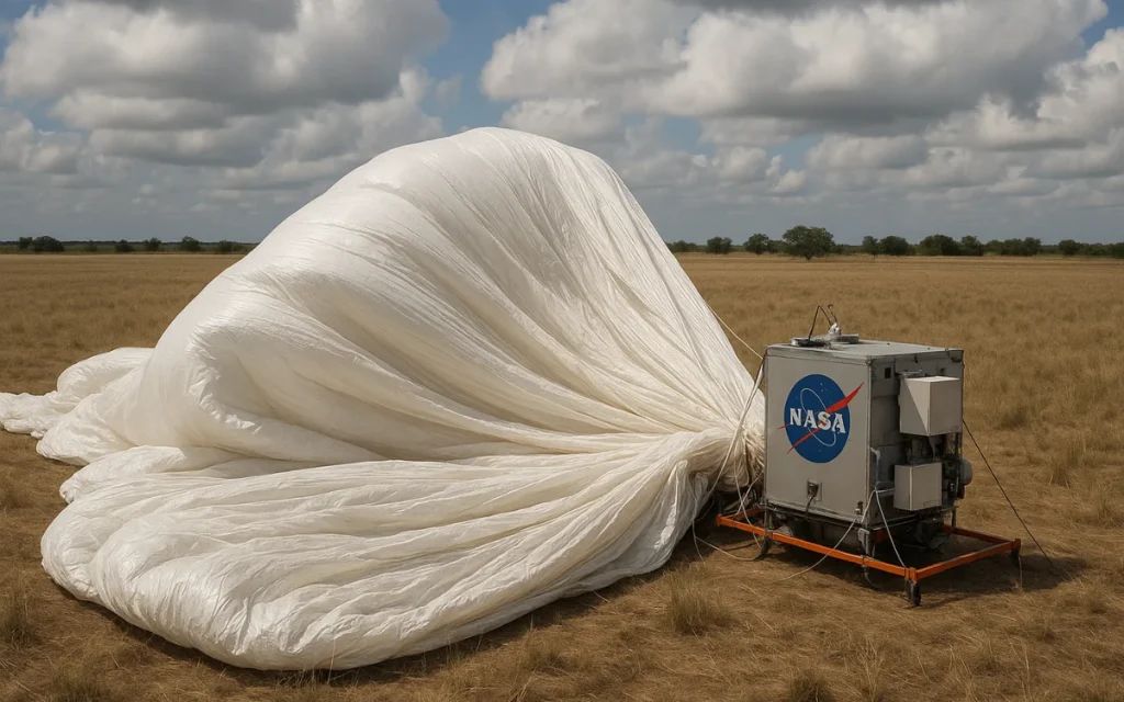 A NASA research balloon studying black holes crash-landed in a Texas field, giving one family a front-row seat to science falling from the sky