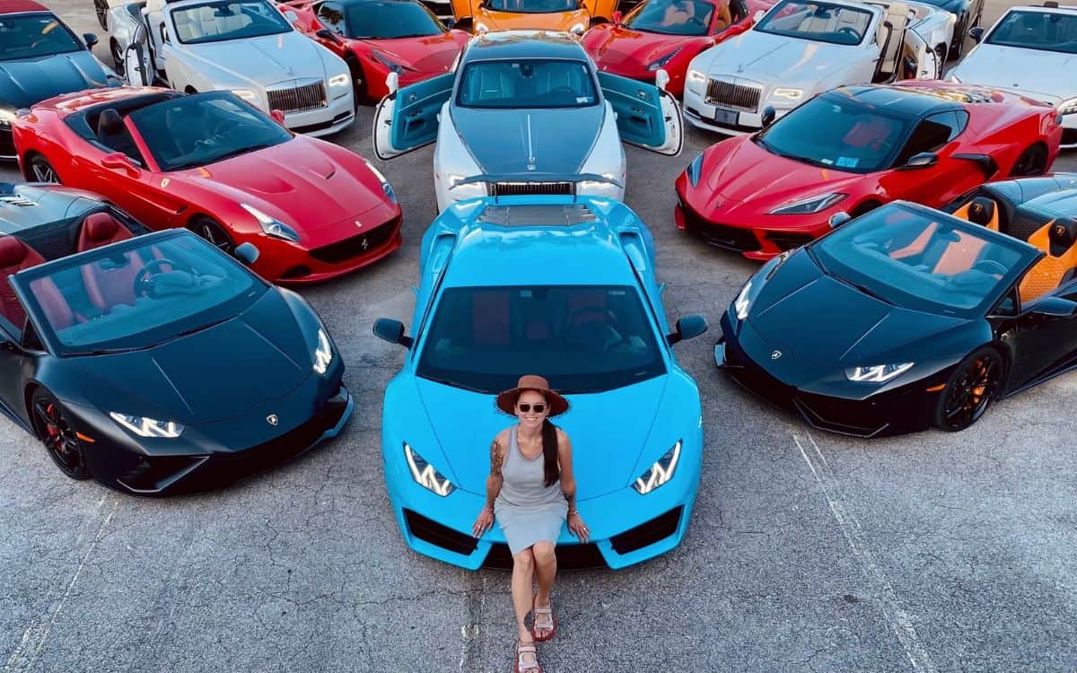 Natalia Zorina and her 69-strong car fleet