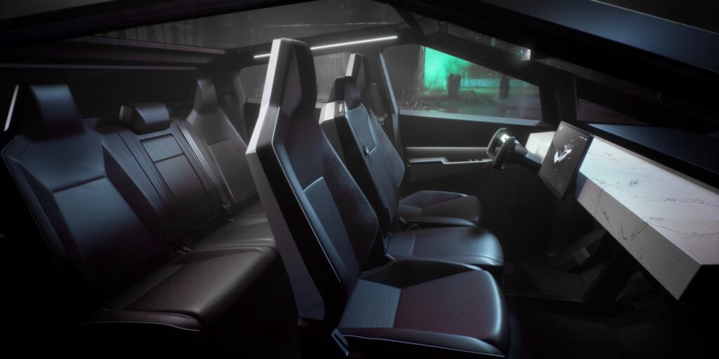 Press image of Tesla Cybertruck interior