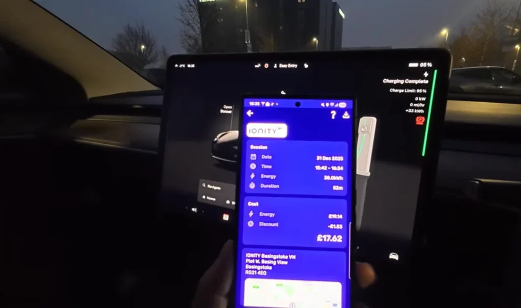 Man with Tesla Model 3 compares a slow EV charger and a fast EV charger to see which saves the most money and is left surprised 
