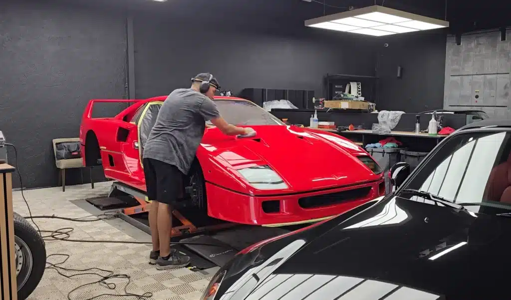 Detailing Ferrari F40 once owned by Nigel Mansell