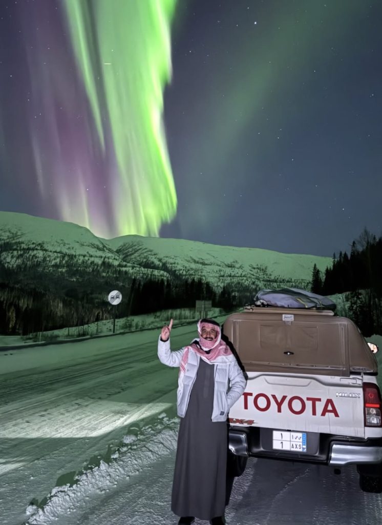 Man drives his Toyota Hilux on epic 3,728-mile road trip from Saudi Arabia to Norway just to see the Northern Lights in person