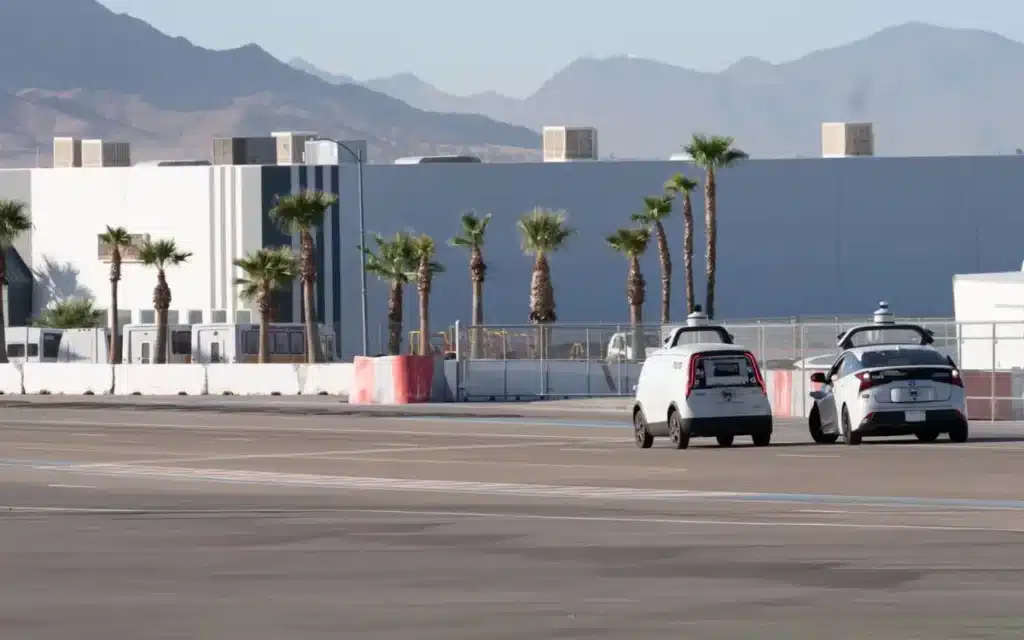 Nuro tests its self-driving car on the Las Vegas Strip, sharing footage of smooth, autonomous driving as it gears up for future robotaxi launches