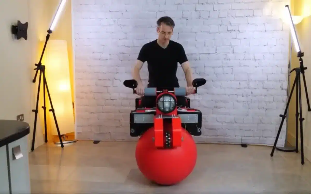 YouTuber invents omnidirectional bike that moves on spheres which balances and drifts perfectly in any direction
