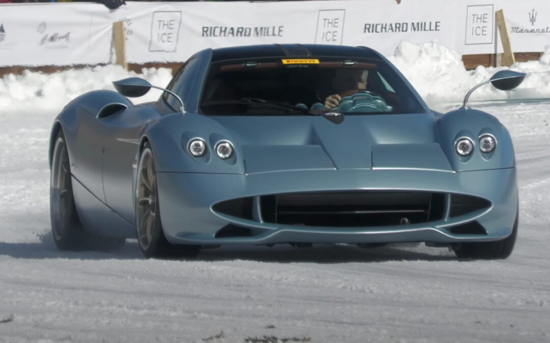 Watch the $7.4m Pagani Huayra Codalunga absolutely tear across the ice