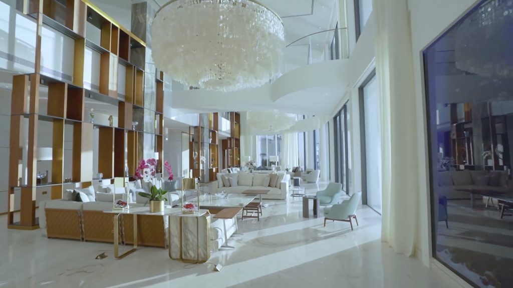 A living space inside Dubai's most expensive property.