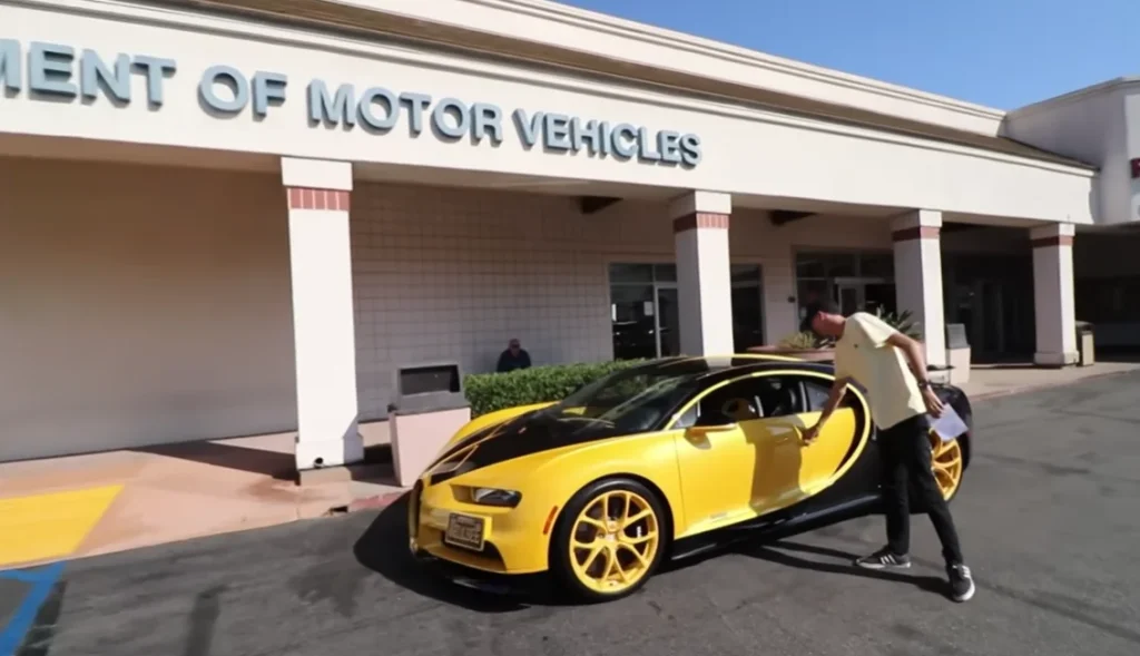 17-year-old goes to the DMV and takes his driver's test in a Bugatti Chiron
