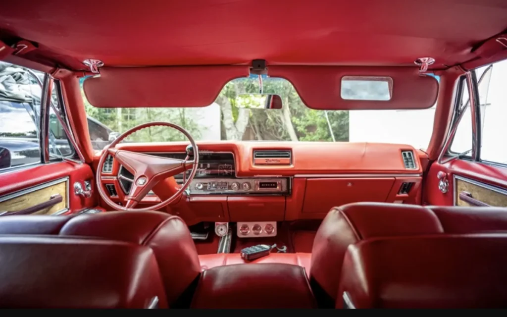 A custom 1968 Cadillac Coupe DeVille that appeared in the video for Justin Bieber’s 2021 song Peaches is up for auction