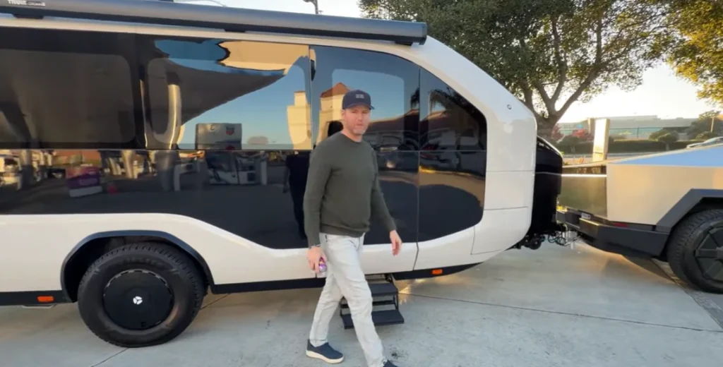 Man who was first person in the world to sleep in a Cybertruck takes the Tesla camping with an electric RV to see which is better