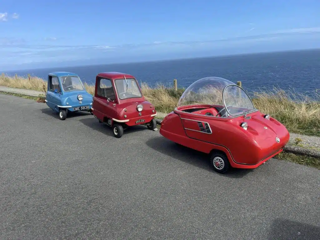 A bunch of teeny Peel P50 cars completely took over an island in Europe