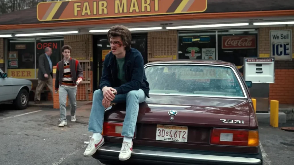 Stranger Things fans have spotted odd detail about the 1983 BMW 733i Steve drives