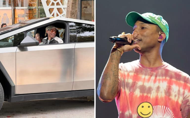 Pharrell Williams seen struggling to park Cybertruck in middle of Miami