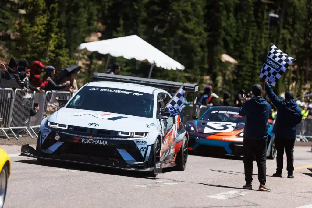 Hyundai’s Ioniq 5 N is reworked into a lightweight electric race car to take on Pikes Peak in the 2025 International Hill Climb event