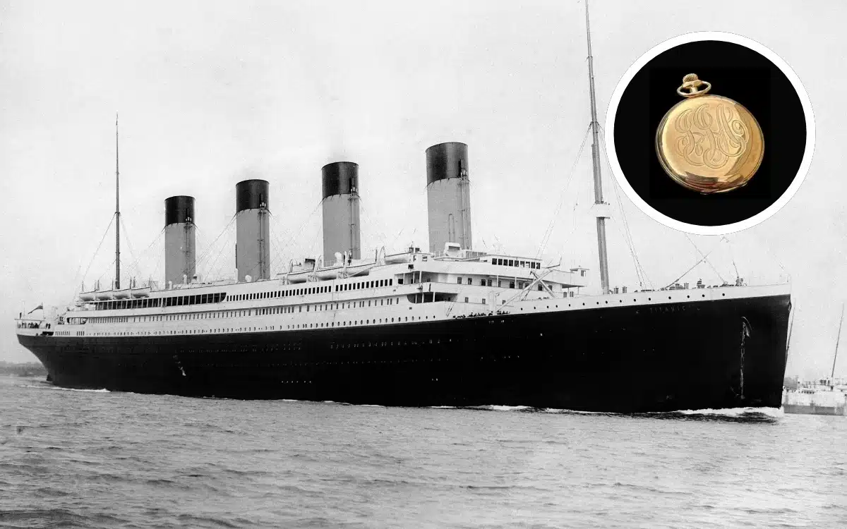 reloj de bolsillo de oro titanic