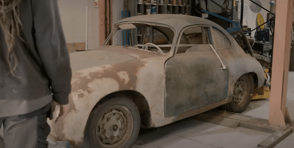 1957 Porsche 356 was found in a barn in Pennsylvania, when man removes gearbox he learns more about the car than he bargained for 