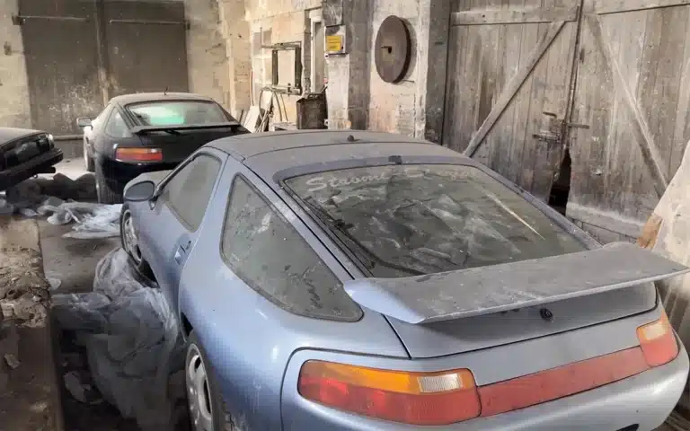 Porsche chop shop abandoned cars