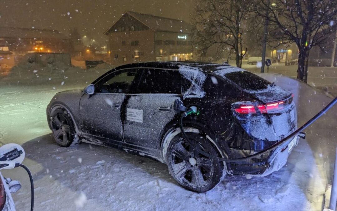 Porsche Macan EV spotted charging in Norway