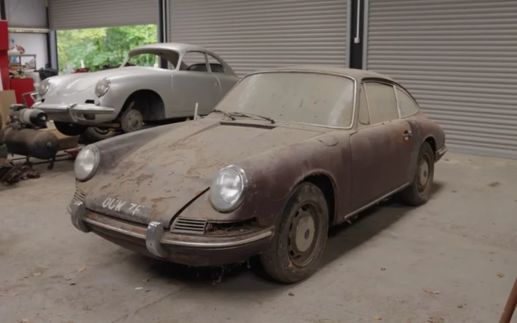 A rare 1968 Porsche 912 was unearthed by a firefighter in Wales after spending more than 45 years tucked away in a garage
