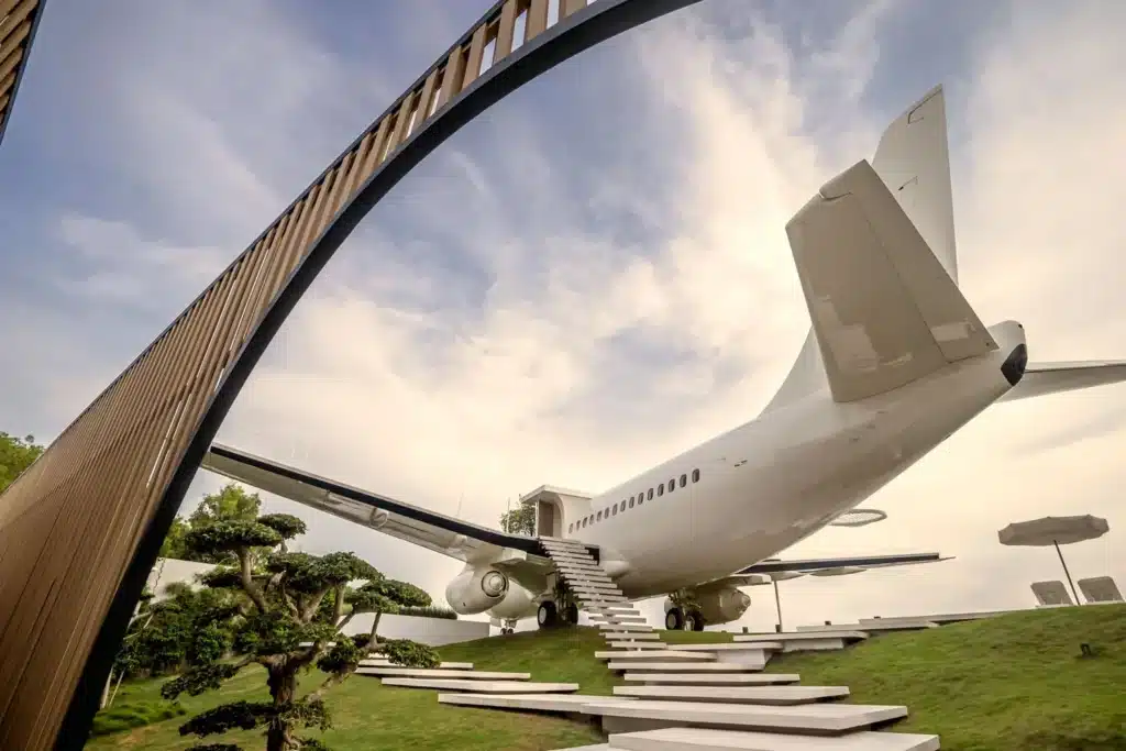 private jet villa plane