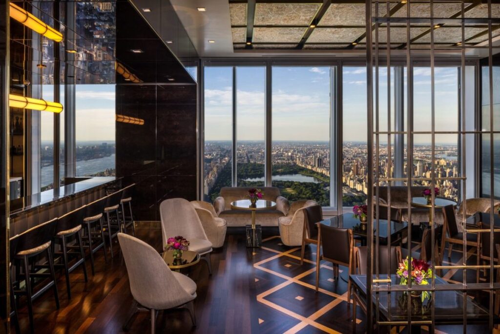 private lounge bar in the penthouse
