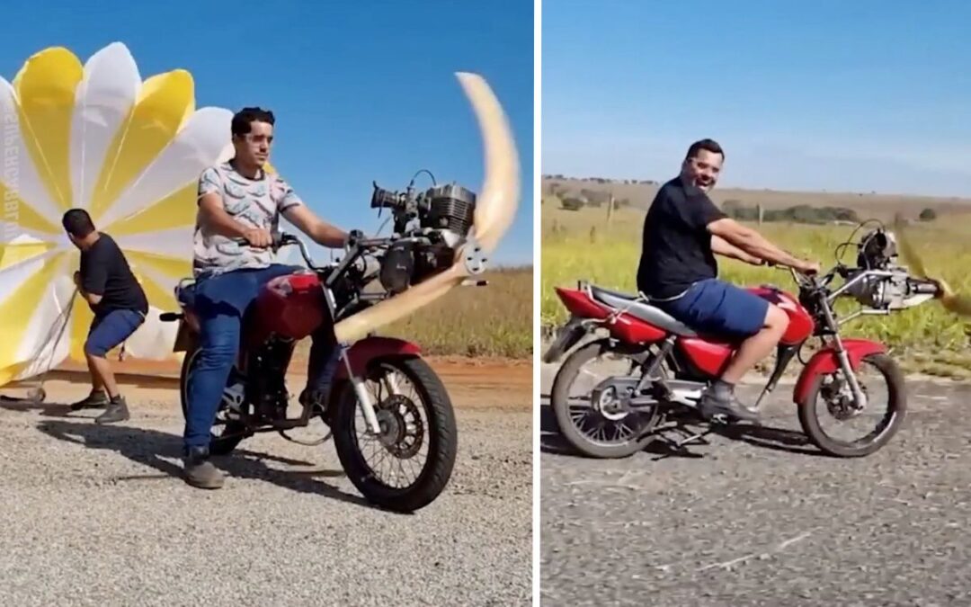 These guys just built a crazy propeller-powered motorcycle and it actually works