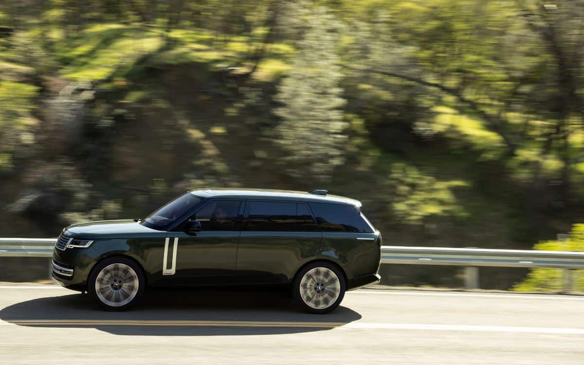 Range Rover Autobiography 2022 driving on an open road.