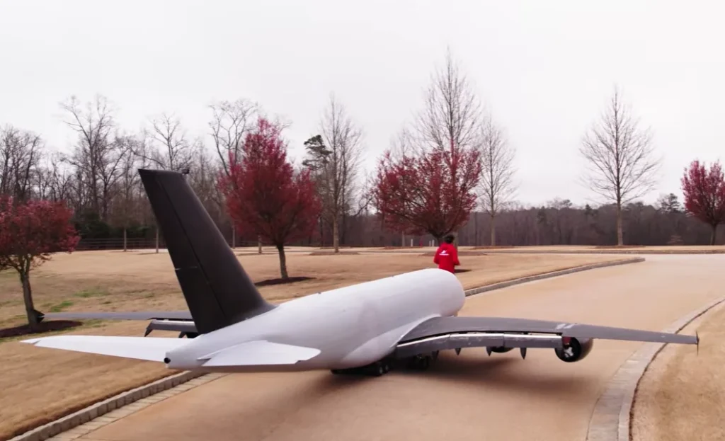 A US YouTuber has flown the world’s biggest RC Airbus A380 for the first time after months building the massive model airliner