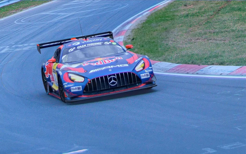 The Red Bull Mercedes AMG GT3 proved just how far graphics have come when a Gran Turismo 7 screenshot became almost indistinguishable from real life.