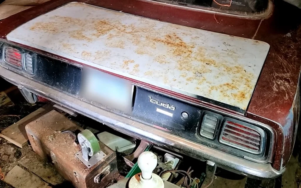A 1971 Plymouth Barracuda has been discovered in what might be one of the most unusual barn finds ever.