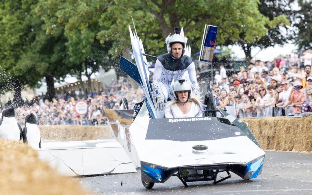 ‘I was temporarily blinded’: Supercar Blondie takes on ‘terrifying’ Red Bull Soapbox Race