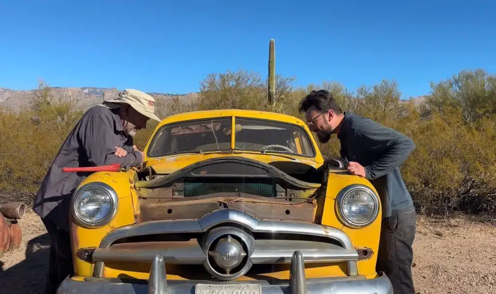 abandoned 1949 Ford in Arizona desert