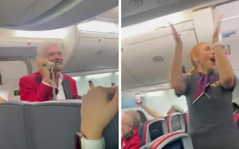 Richard Branson announces free cruise for some passengers onboard Delta flight