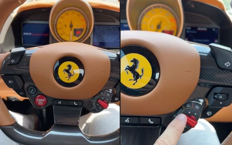 Man shows the right way to drive a Ferrari