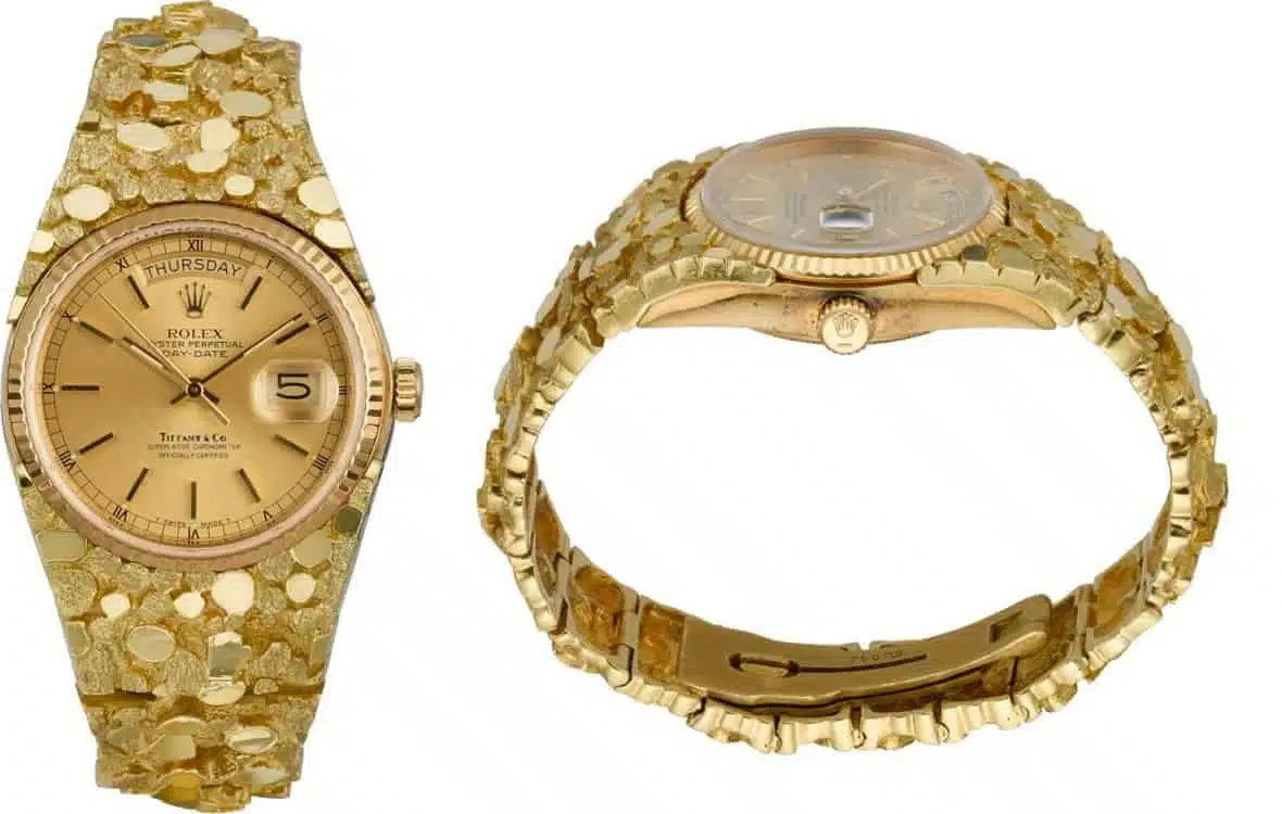 Gold nugget rolex watch new arrivals