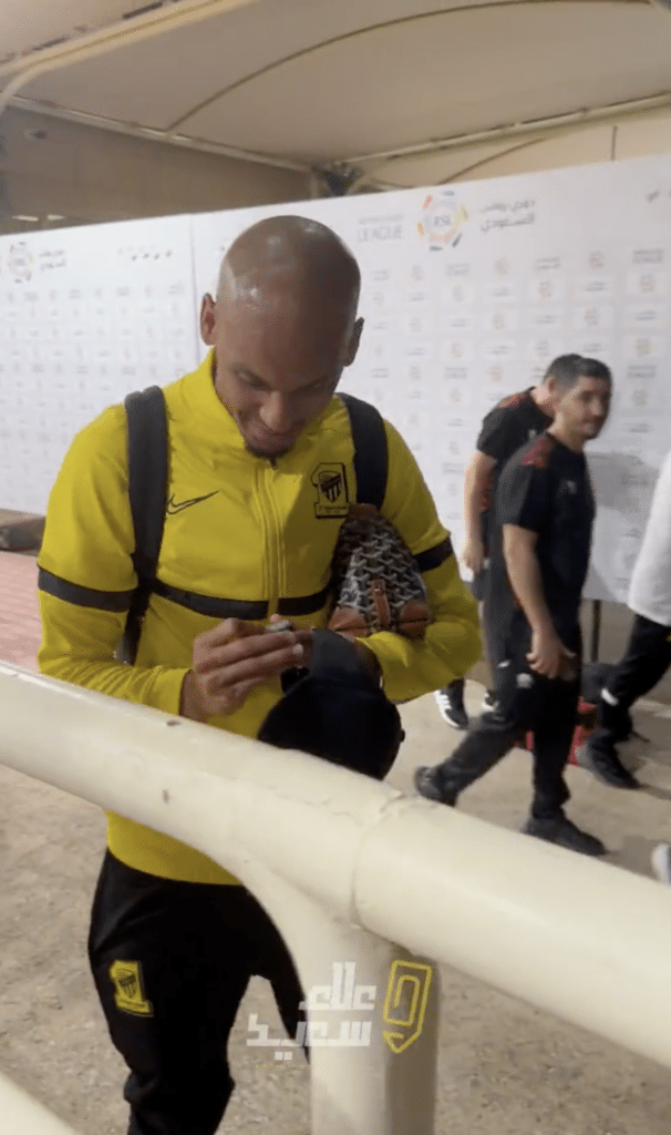 A fan gifted Fabinho a Rolex watch after his performance for his new club Al-Ittihad in Saudi Arabia