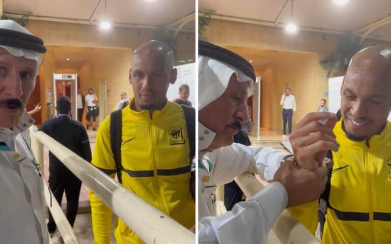 A fan gifted Fabinho a Rolex watch after his performance for his new club Al-Ittihad in Saudi Arabia