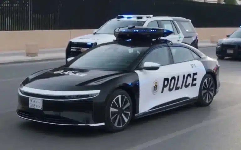 Lucid Air EV police cruiser unveiled in Saudi Arabia