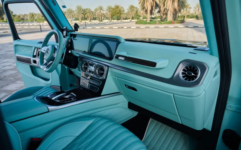 Supercar Blondie is auctioning her 800 horsepower Brabus G63 Widestar daily driver with a striking Tiffany Blue interior and one-of-a-kind build