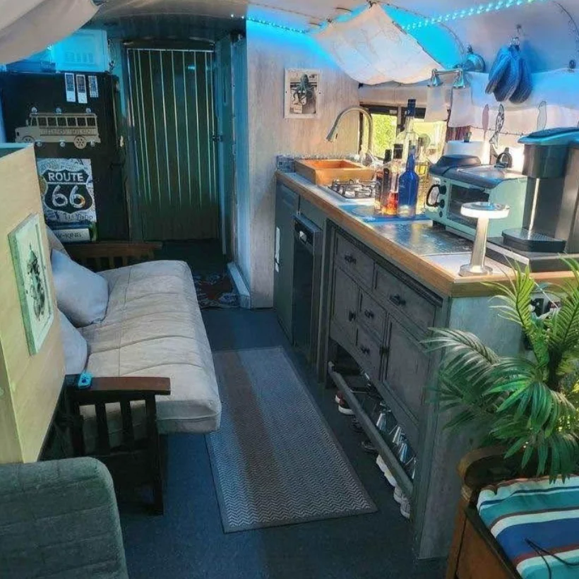 Someone in Florida converted this classic school bus into a unique RV and it looks absolutely awesome