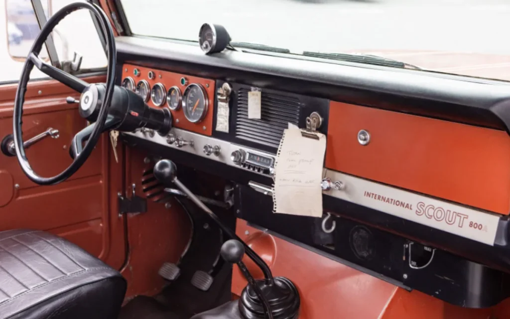 A man who is selling his 1969 International Harvester Scout 800A after more than 50 years has left a couple of important notes on the dashboard to help out the new owner