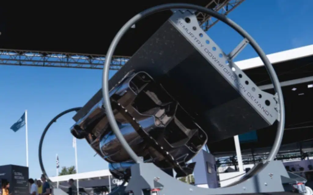 McMurtry shows off its upside-down hypercar tech at Goodwood with a spinning rig – called the Rotator – and proof the Spéirling can drive on the ceiling.