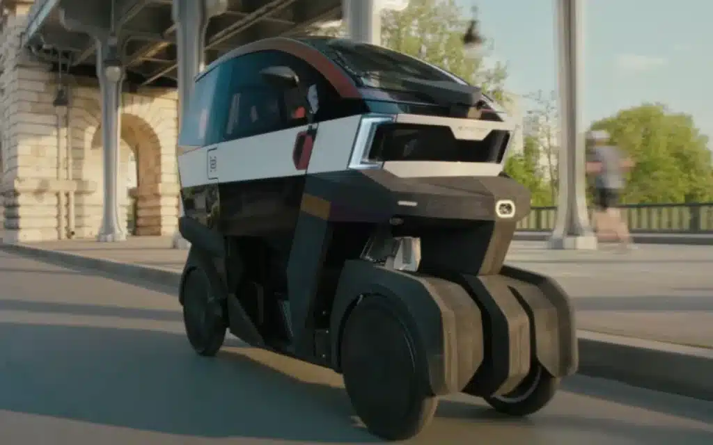 The futuristic new microcar from AEMotion tilts like a bike, fits through traffic, and has the ability to change the way society views the morning commute
