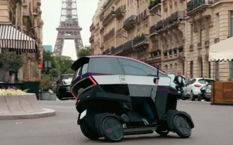 The futuristic new microcar from AEMotion tilts like a bike, fits through traffic, and has the ability to change the way society views the morning commute