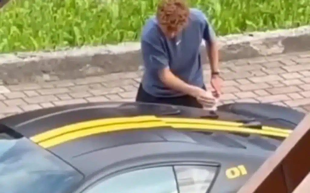 Wimbledon champ Jannik Sinner spotted handwashing his Ferrari 812 Competizione like it's a daily driver, not a V12 masterpiece