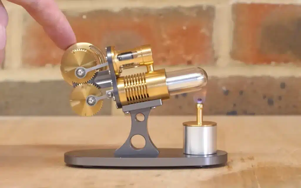 A YouTuber builds a working bike powered by a 200-year-old Stirling engine that runs off heat in an impressive feat of garage engineering