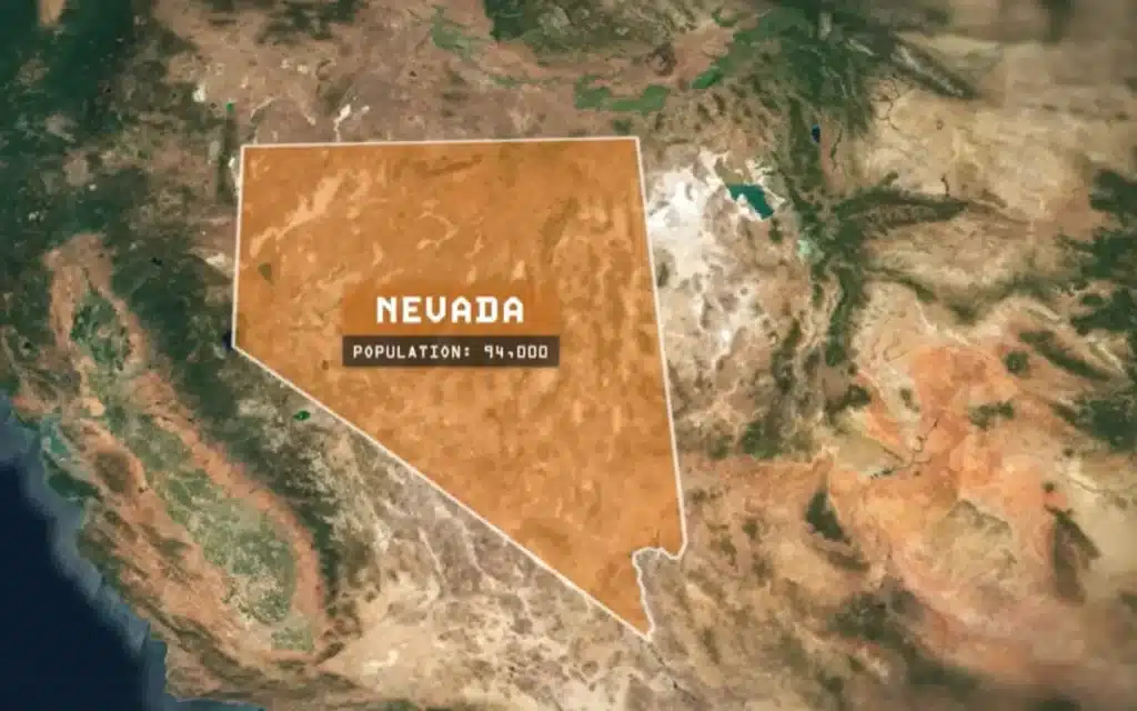 A plane passenger looked out the window mid-flight and realized Las Vegas is just a tiny neon island in a giant beige desert – and the internet had thoughts