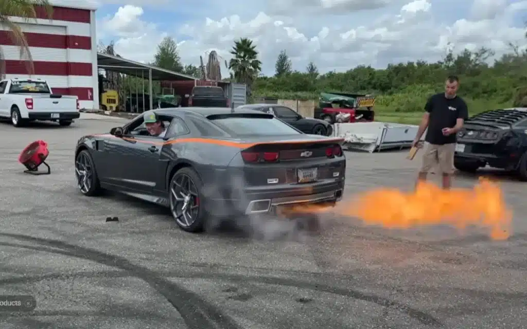 He built a turbine-powered Camaro, took it through the McDonald's drive-thru, and everything went up in smoke – literally
