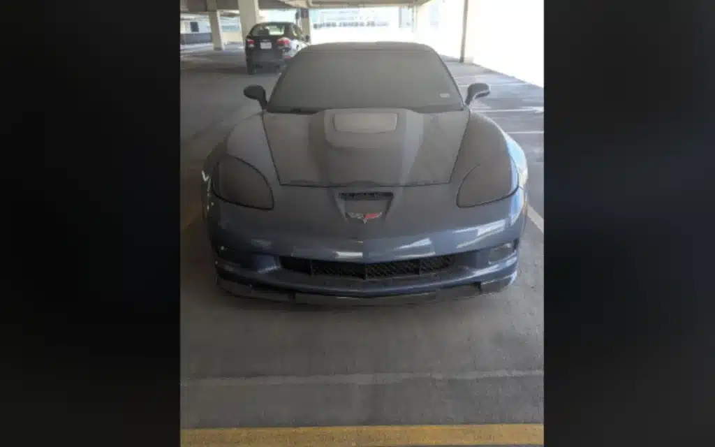 A dusty Chevrolet Corvette ZR1 left abandoned in a Texas parking garage has sparked a wave of internet theories and mystery